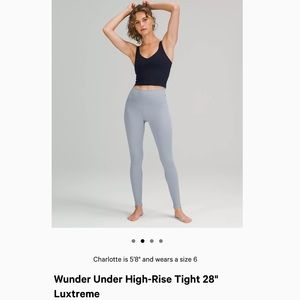 DISCONTINUED LULULEMON - Wunder Under High-Rise Tight 28" Luxtreme in Chambray